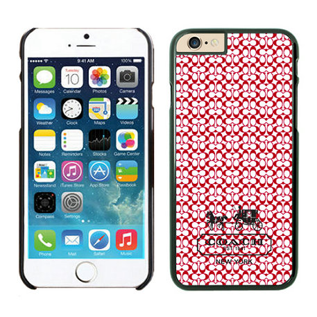 Coach In Confetti Signature Red iPhone 6 Cases EYR - Click Image to Close